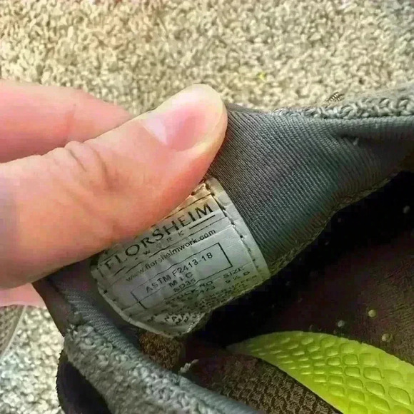 Florsheim N6316 Mens Grey Adventure Safety Toe Casual Work Shoes Size 9.5 - Picture 5 of 7